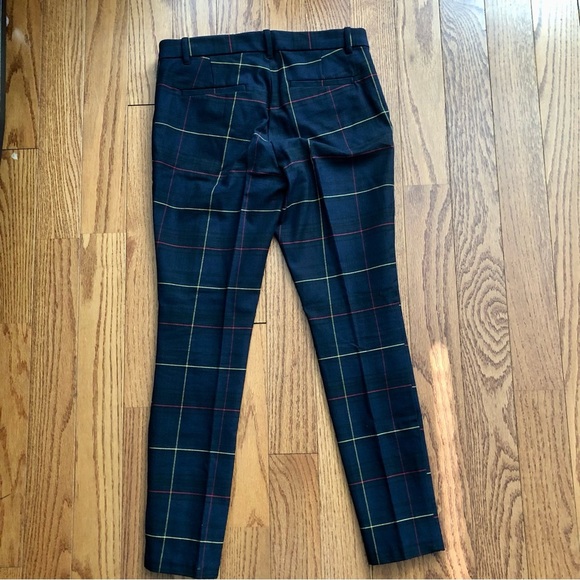 Gap Curvy Signature Skinny Ankle Plaid Navy Blue Pants Women’s Size 6 - Picture 8 of 9